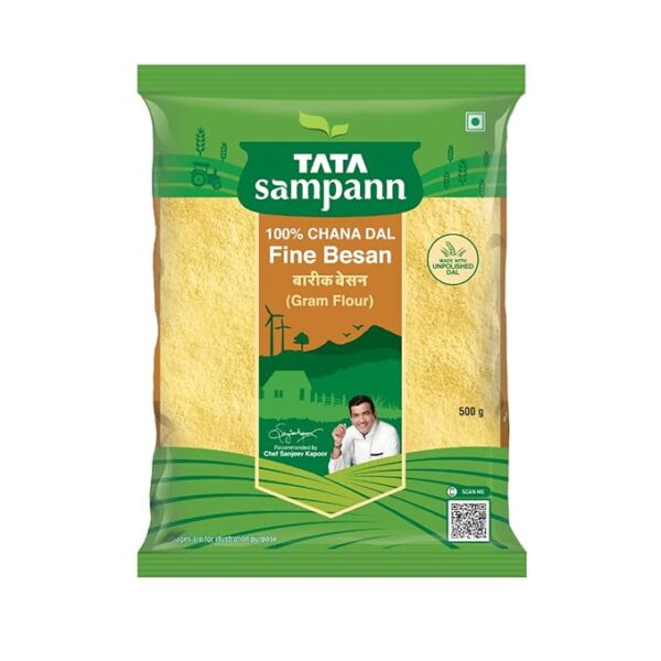 Tata Sampann 100% Chana Dal Fine Besan Gram Flour 500g