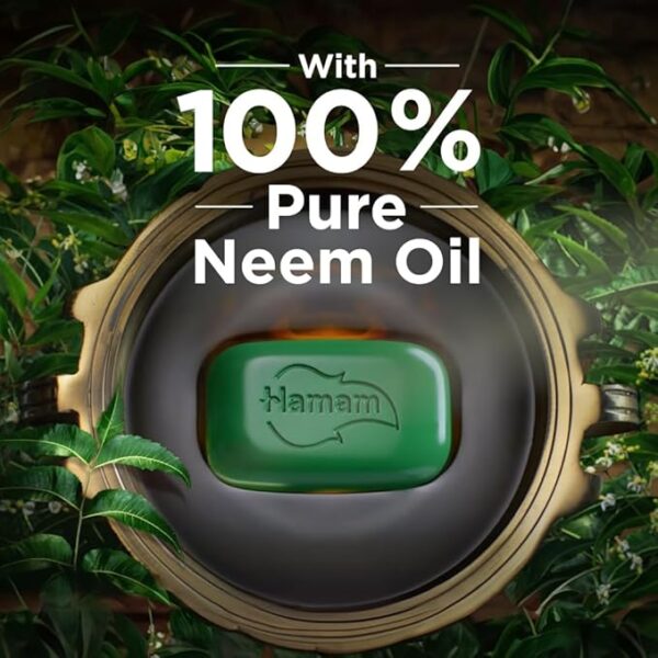 Hamam bathing soap with 100% pure Neem oil pack of 4