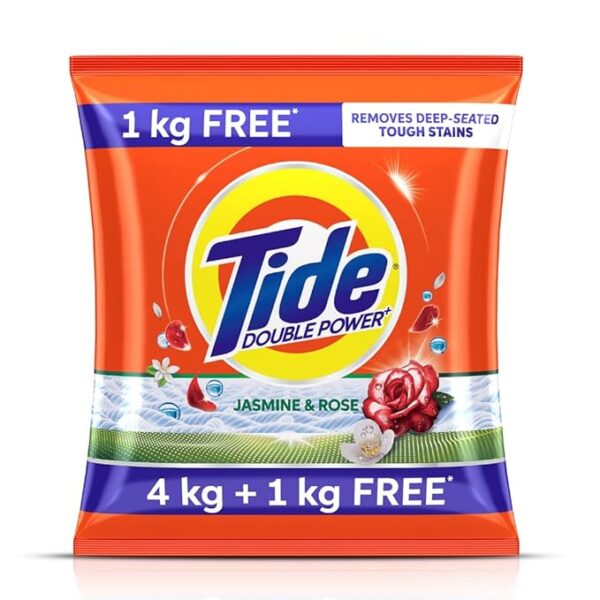 Tide Double Power Detergent Washing Powder 4 kg+1 Kg Free
